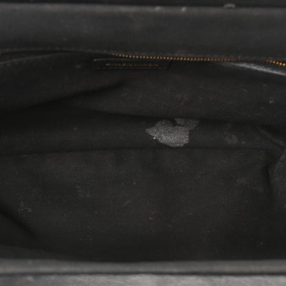 Balenciaga Grained Calfskin Logo XL Cloud Clutch Black 5 of 10