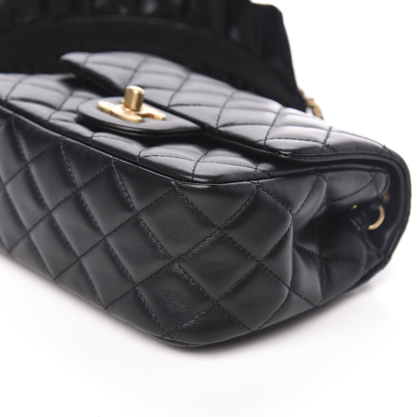 Lambskin Quilted Mini Romance Square Flap Black