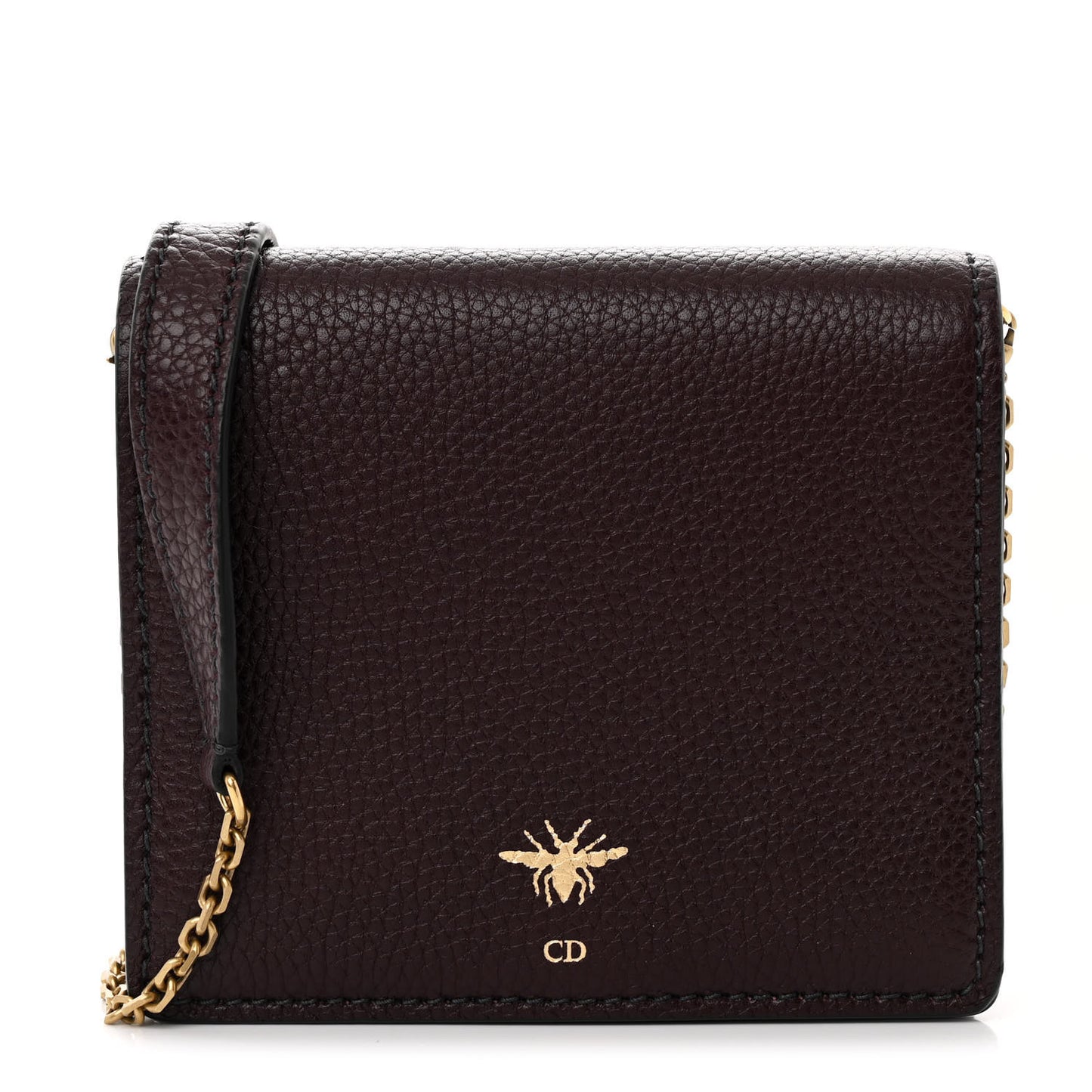 Grained Calfskin D-Bee Crossbody Burgundy