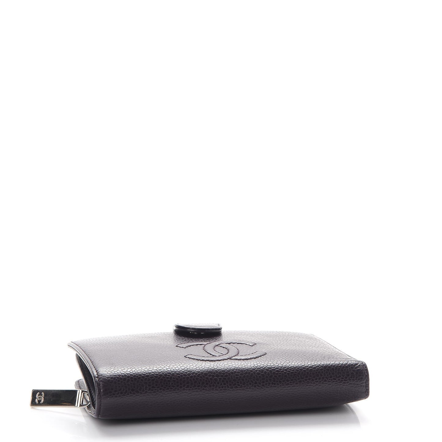 Caviar Timeless CC Zipped Pocket Wallet Dark Purple