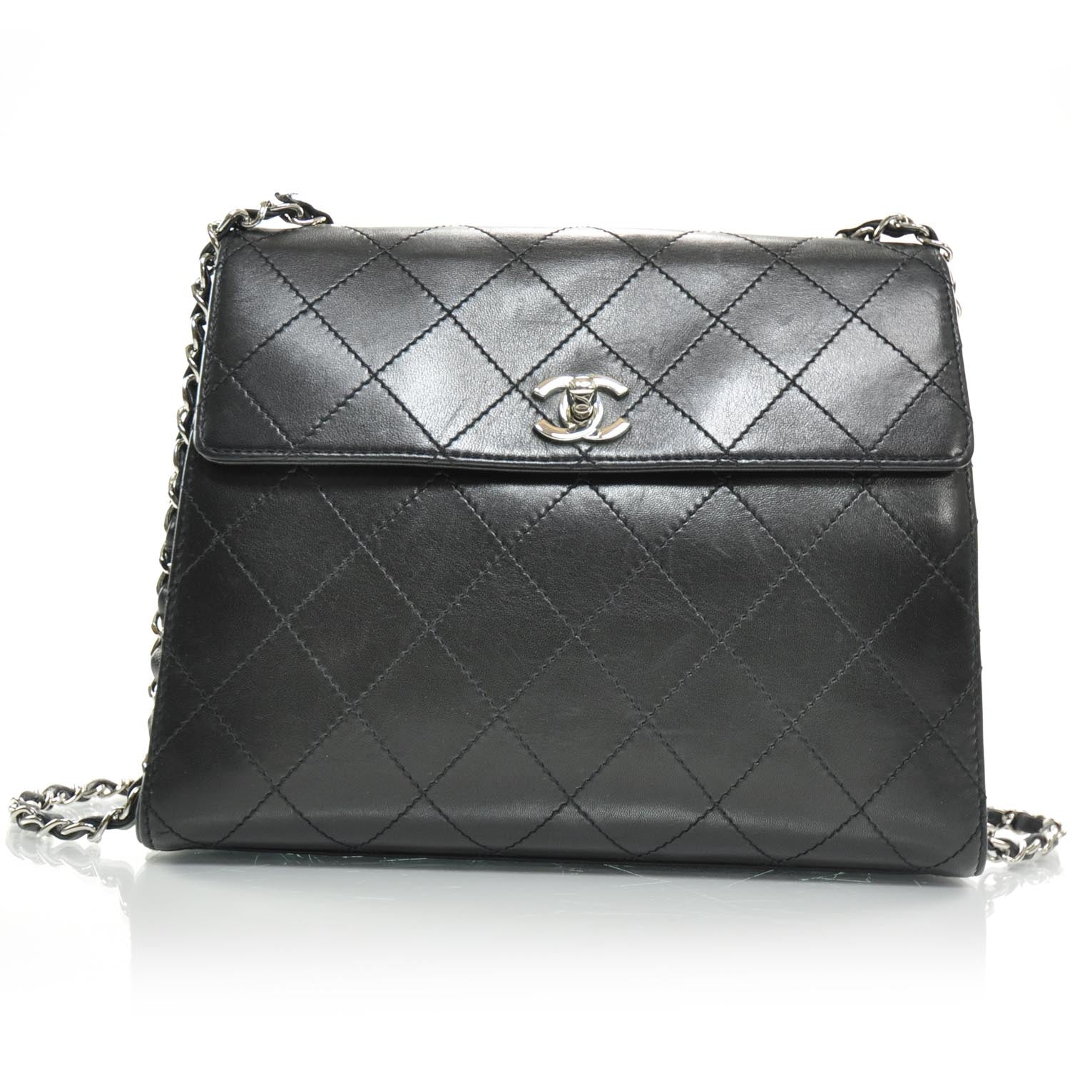 Chanel Lambskin Quilted Flap Bag Black SHW 1 of 10