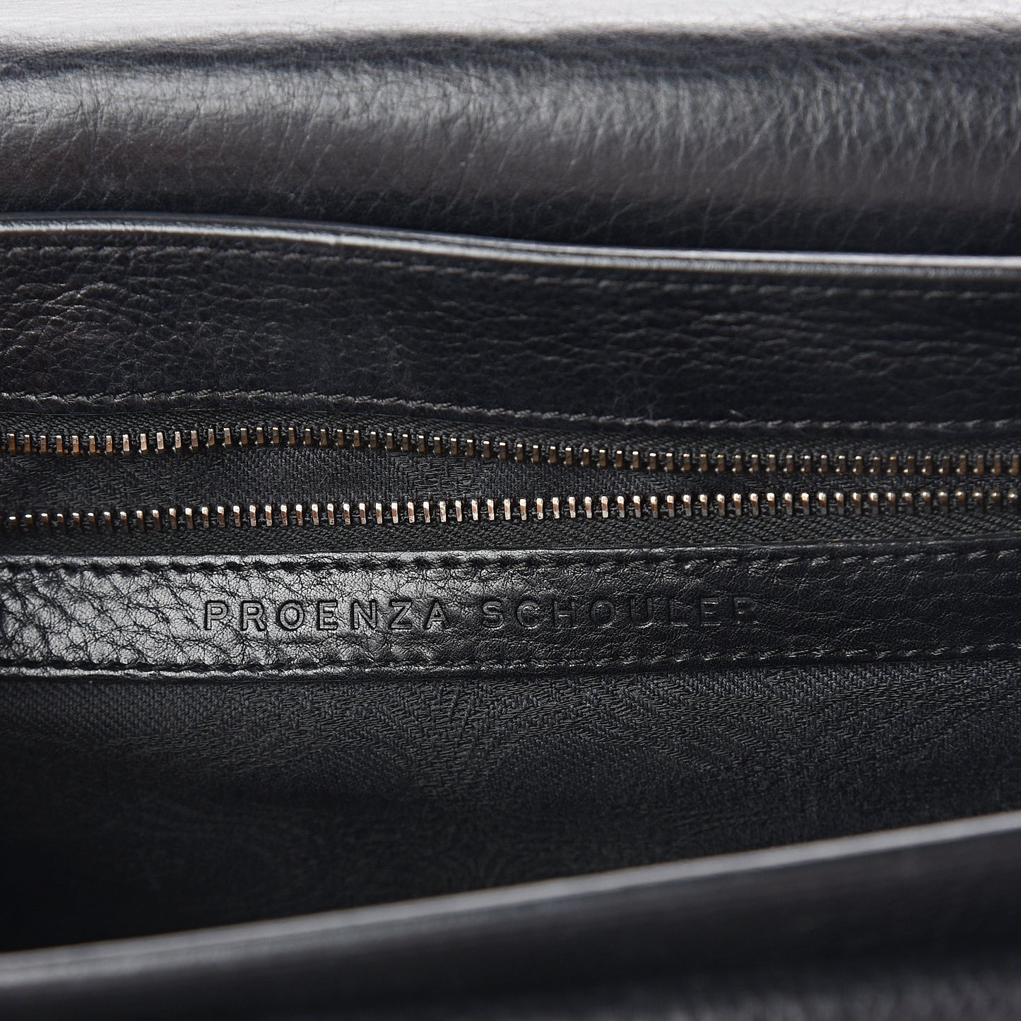 Pebbled Calfskin PS11 Classic Shoulder Bag Black
