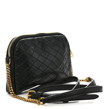 Saint Laurent Lambskin Quilted Gaby Zipped Pouch Black 3 of 10