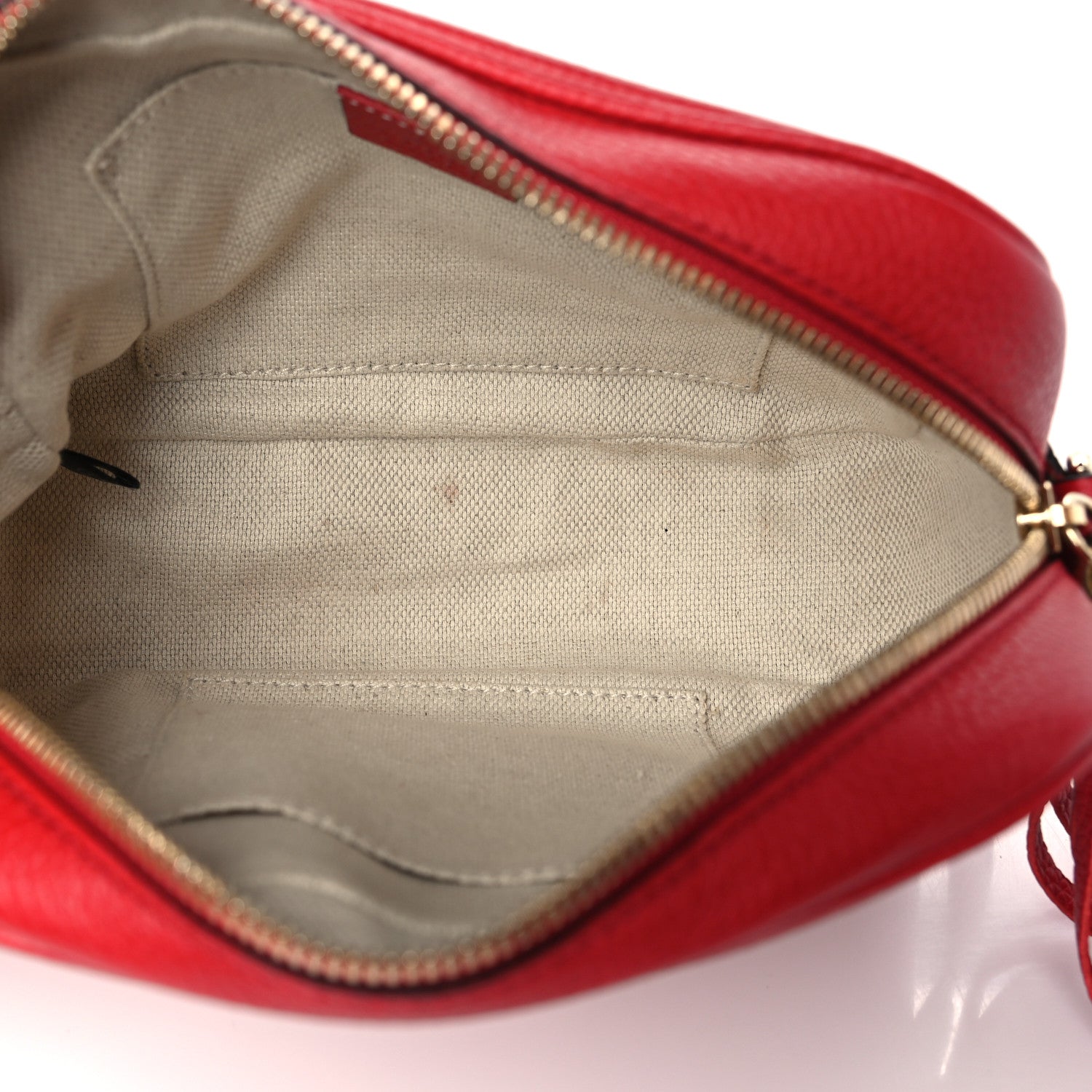 Gucci Pebbled Calfskin Small Soho Disco Bag Tabasco Red 5 of 11