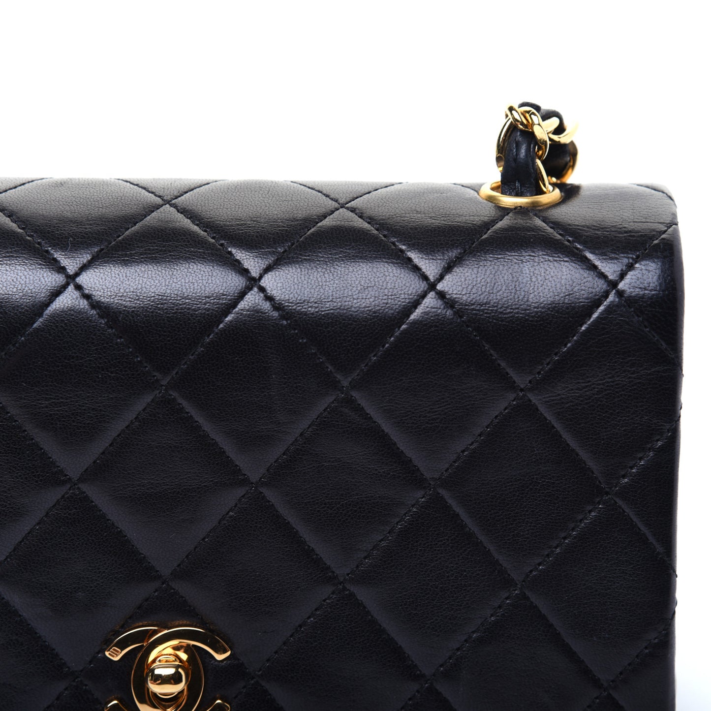 Lambskin Quilted Mini Flap Black