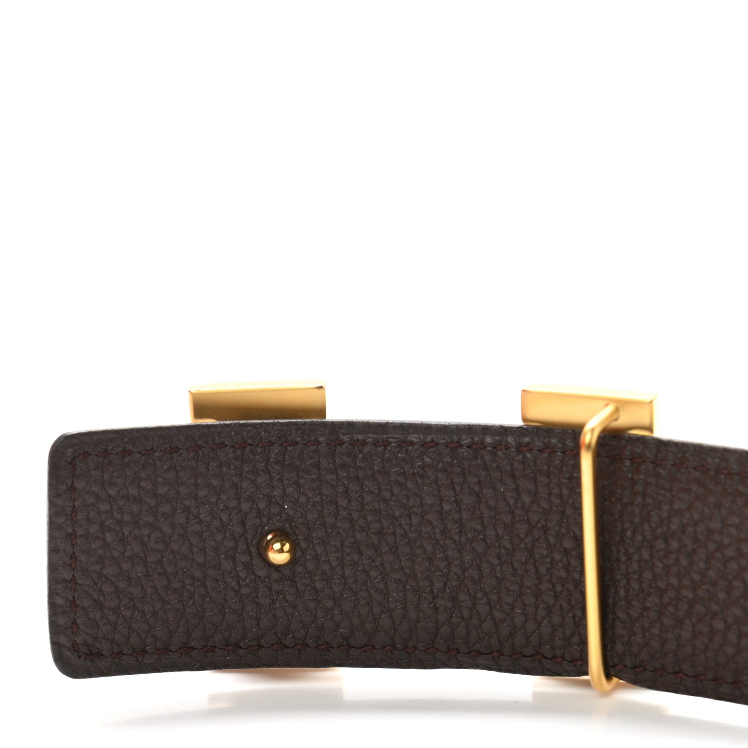Hermes Box Togo 32mm H Belt 105 Black Chocolate 4 of 8