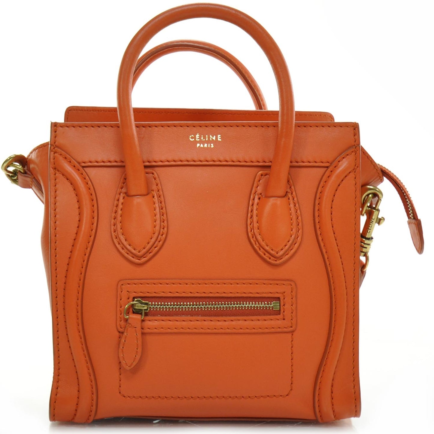Smooth Calfskin Nano Luggage Orange