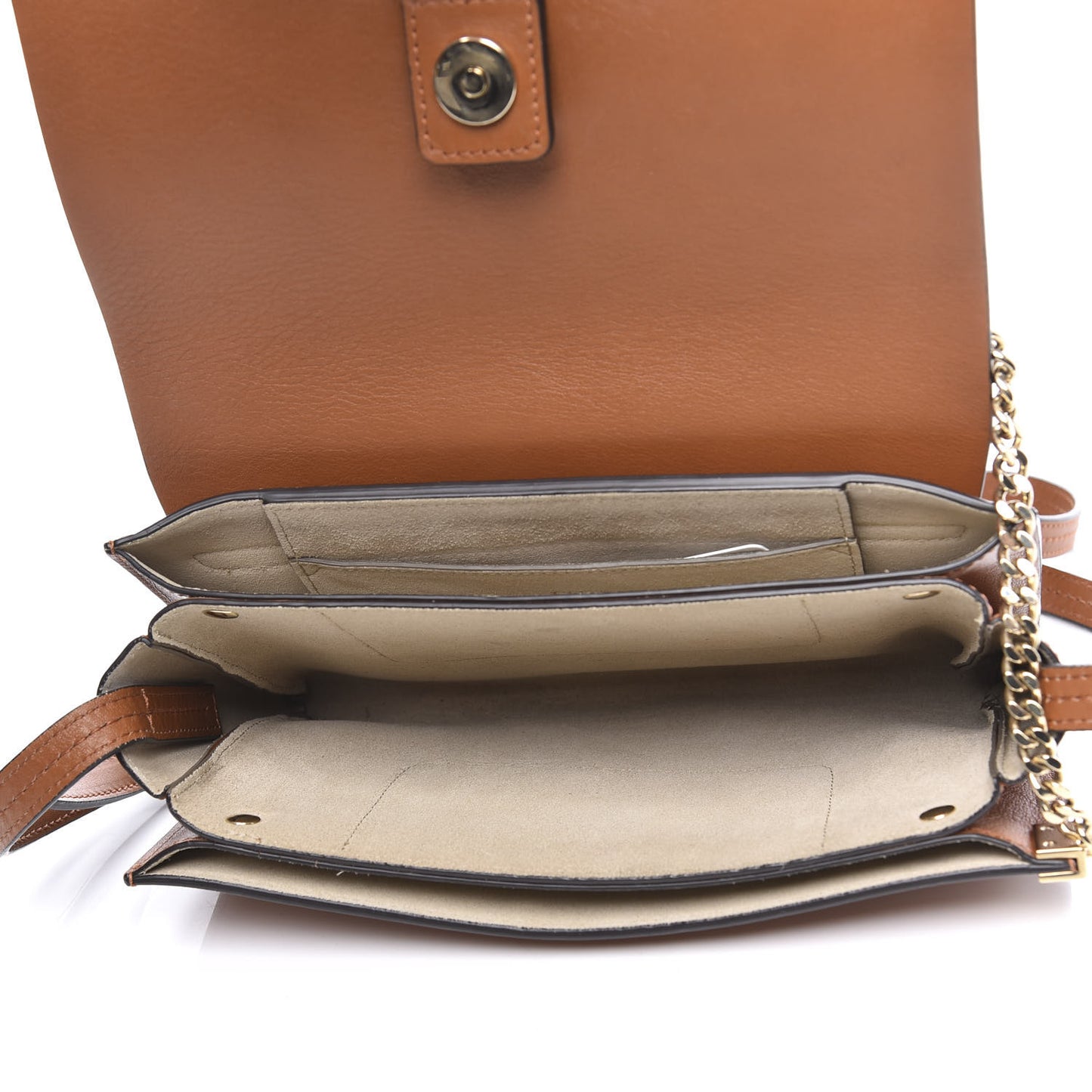 Suede Calfskin Small Faye Shoulder Bag Woody
