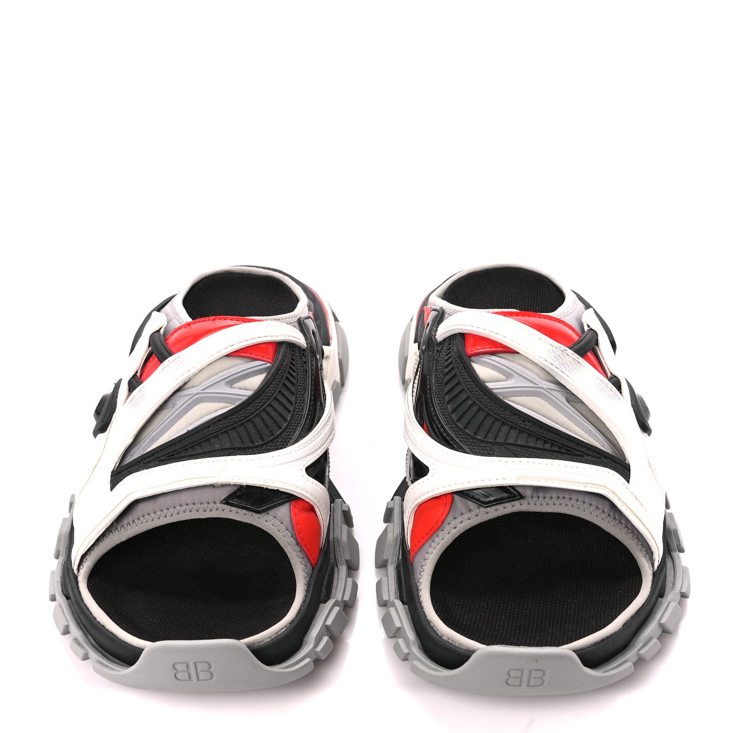 Balenciaga Rubber Mens Track Slide Sandals 42 Red 2 of 8