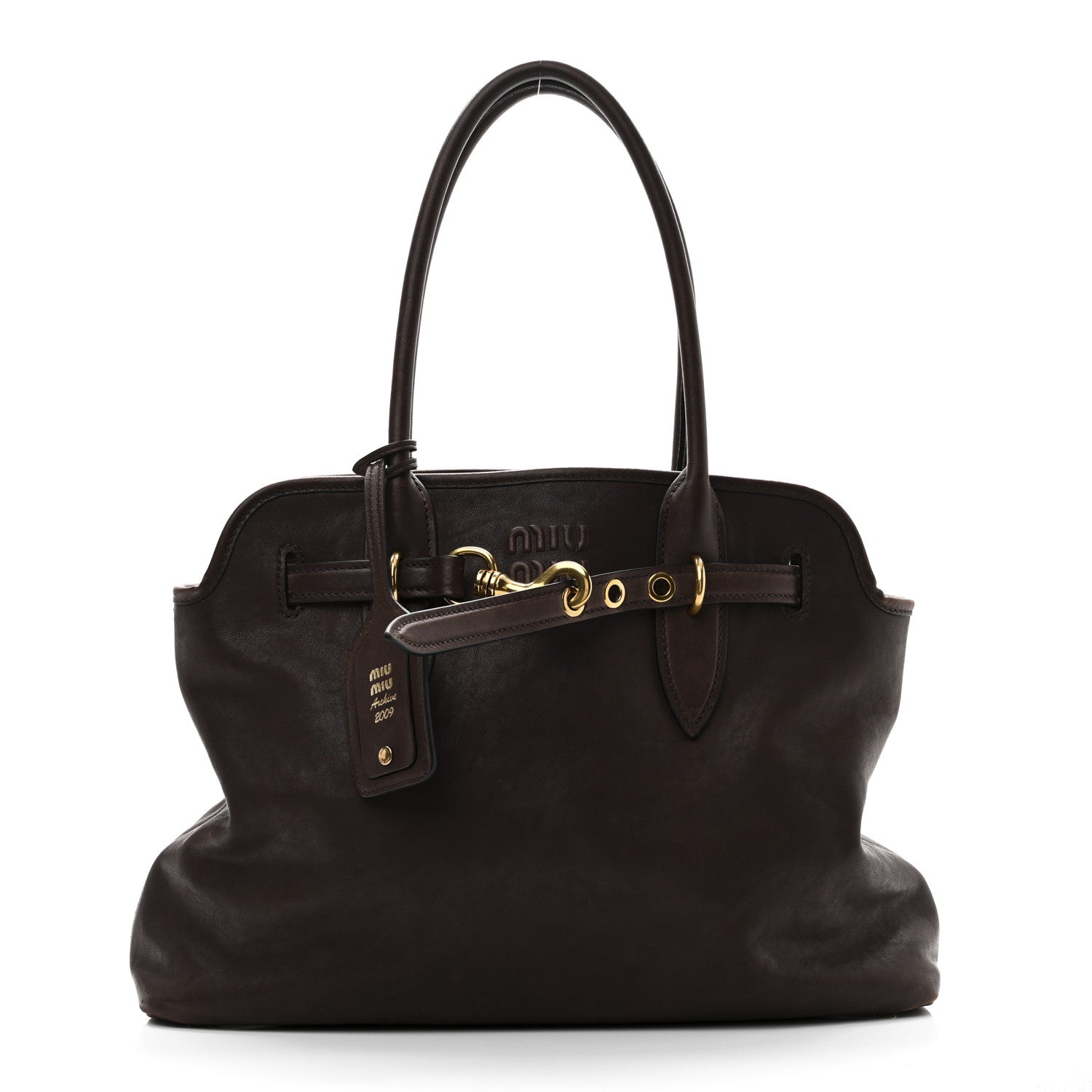 Miu Miu Nappa Medium Aventure Bag Radica 1 of 9
