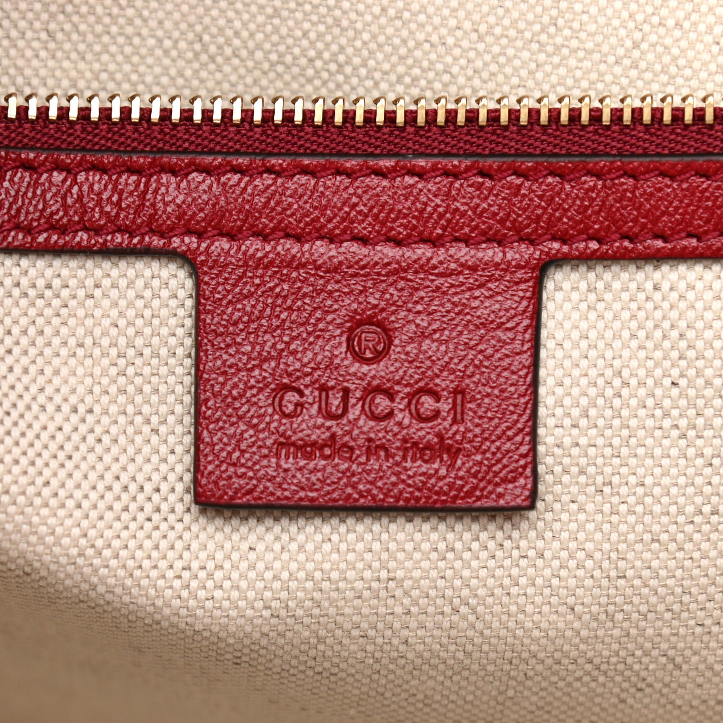 Monogram New Sakai Calfskin Lux Large Horsebit 1955 Tote Bag Beige Ebony New Cherry Red