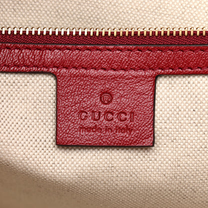 Gucci Monogram New Sakai Calfskin Lux Large Horsebit 1955 Tote Bag Beige Ebony New Cherry Red 6 of 11