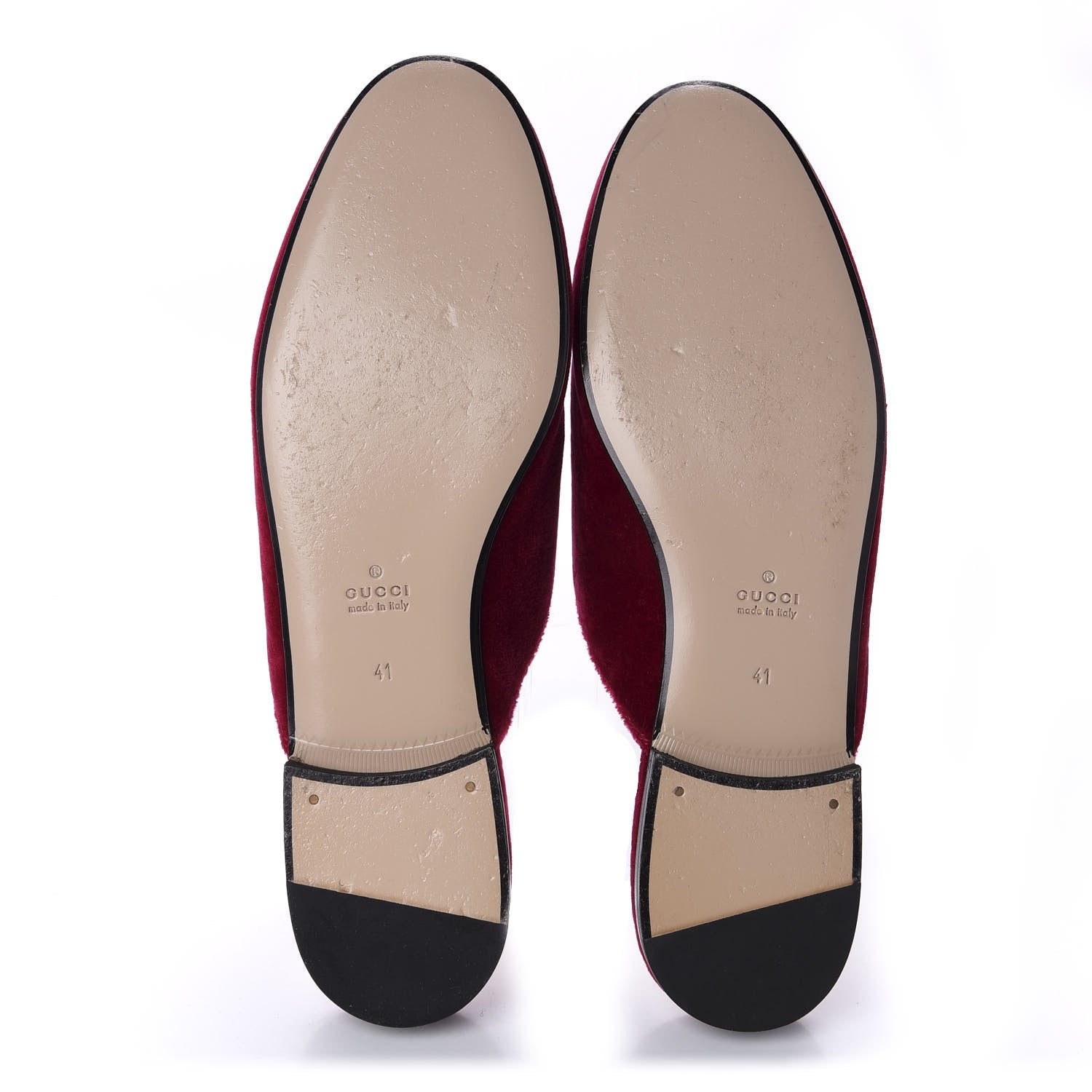 Gucci Velvet Panther Embroidered Womens Princetown Slippers 41 Red 6 of 10