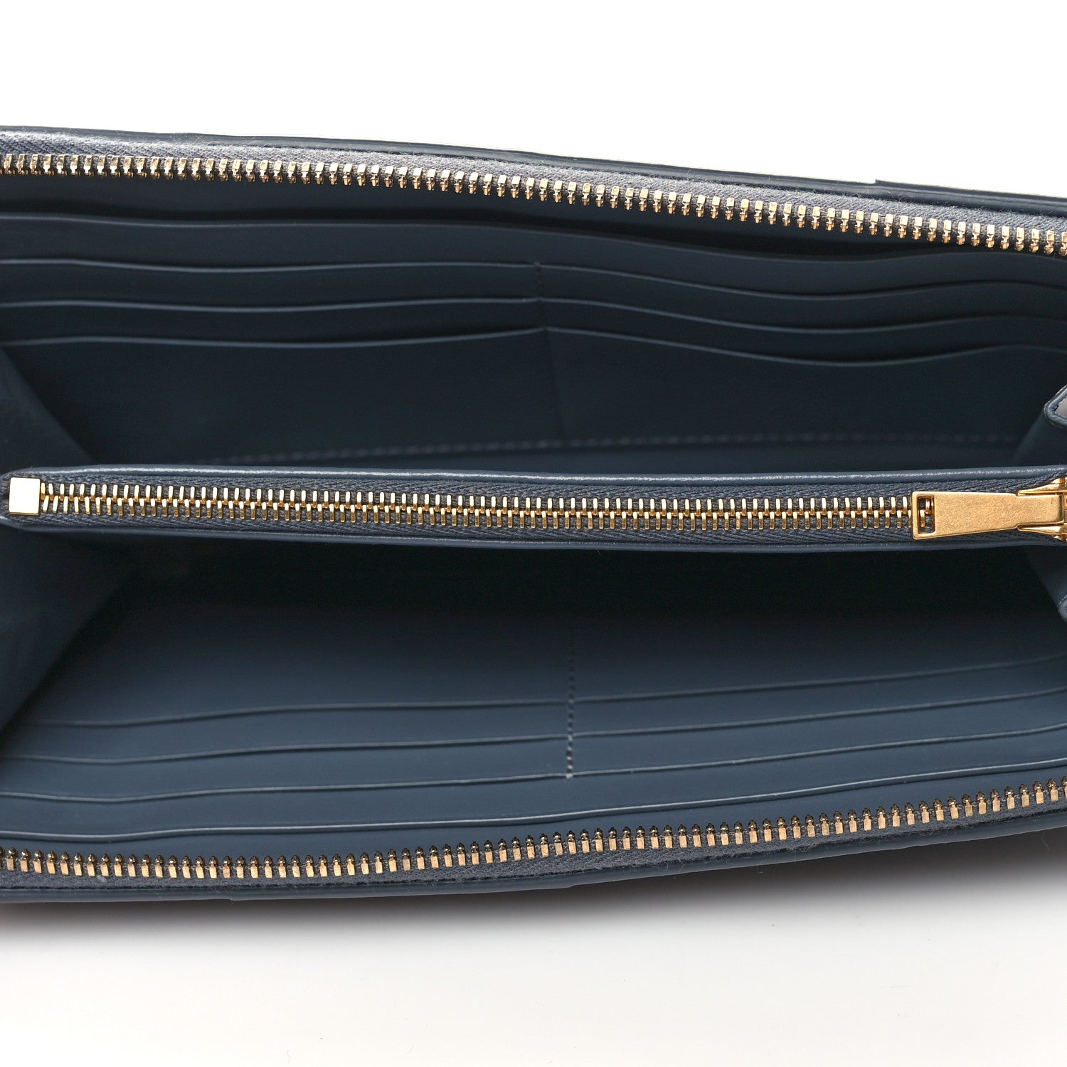 Bottega Veneta Calfskin Maxi Intrecciato Zip Around Wallet Thunder 5 of 7