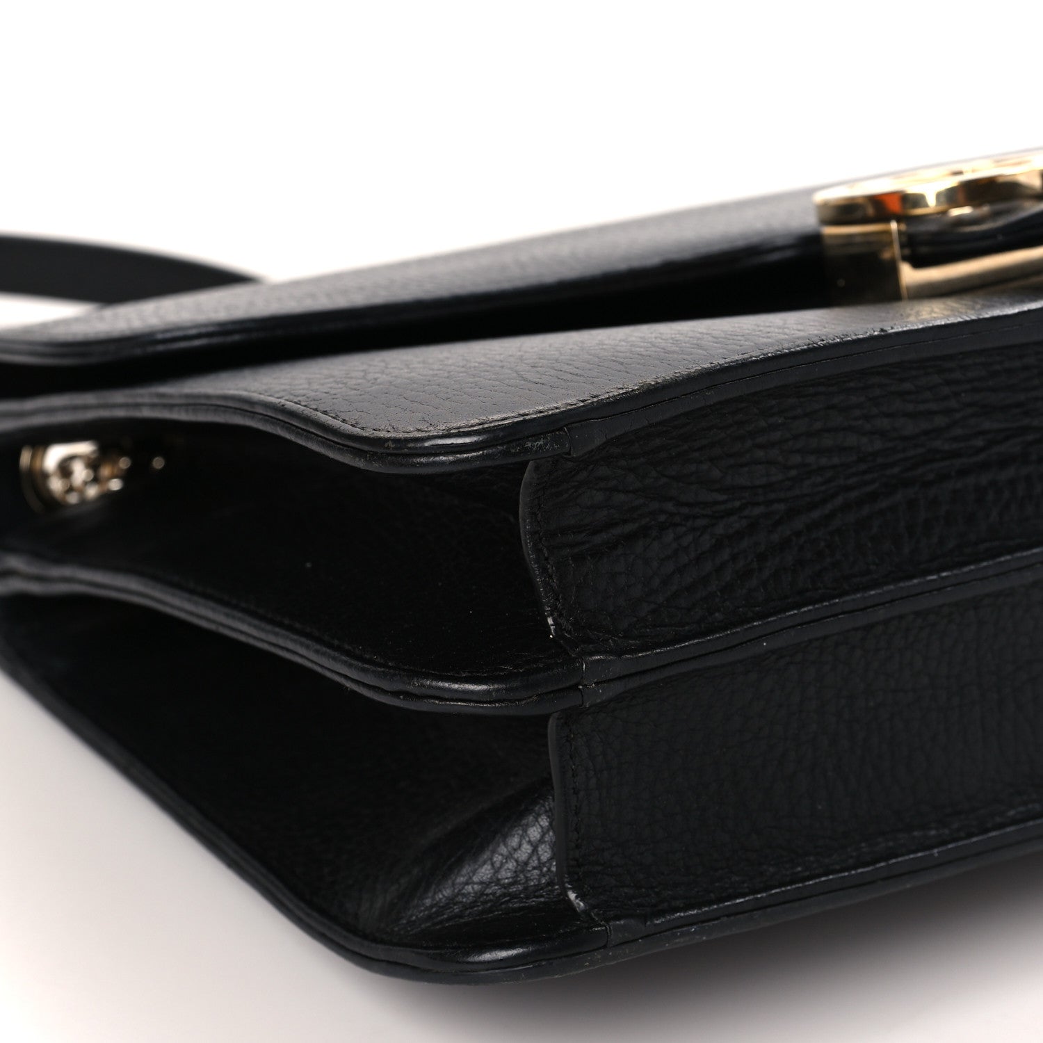 Gucci Dollar Calfskin Interlocking G Shoulder Bag Black 8 of 10