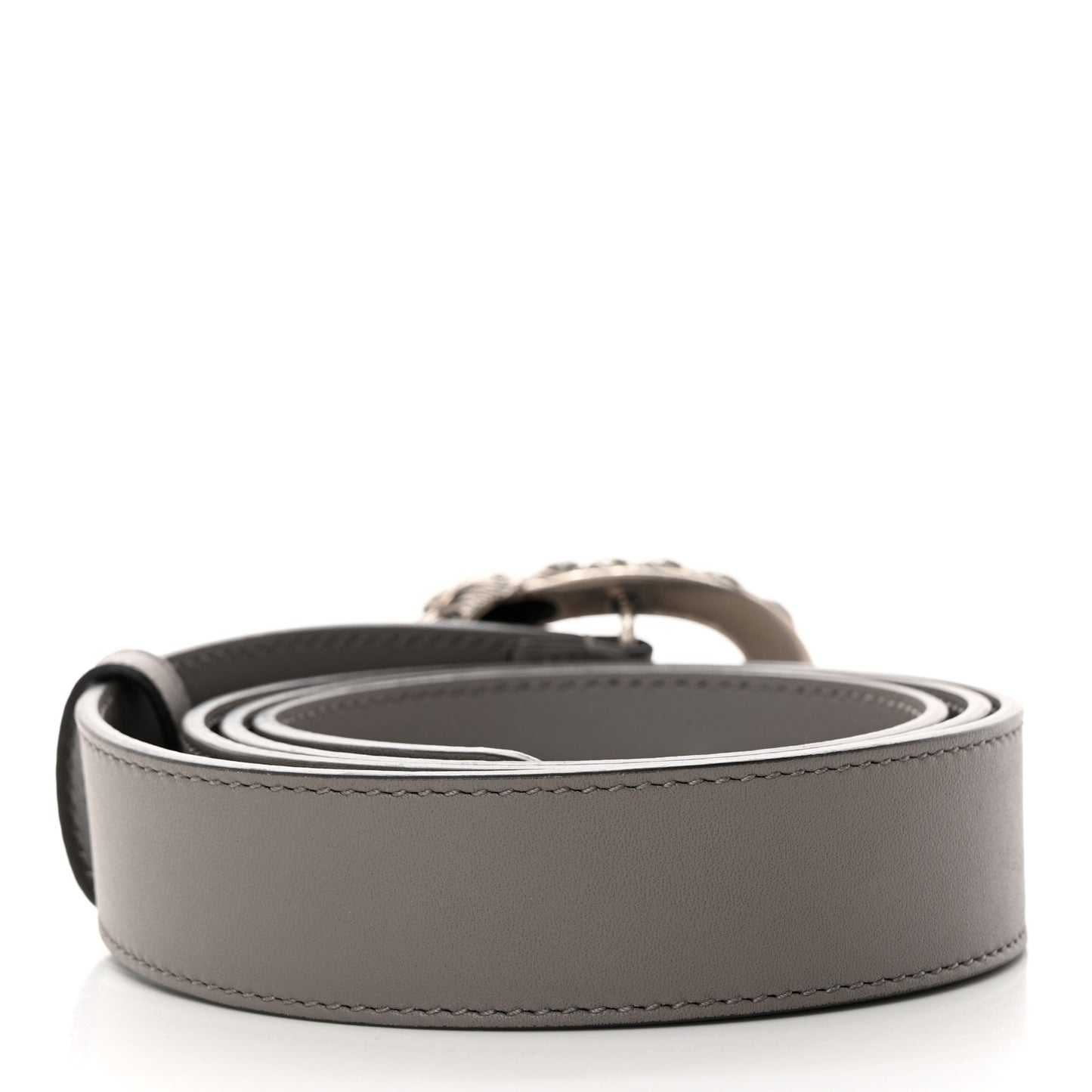 Moon Calfskin Crystal Dionysus 30mm Belt 95 38 Grey