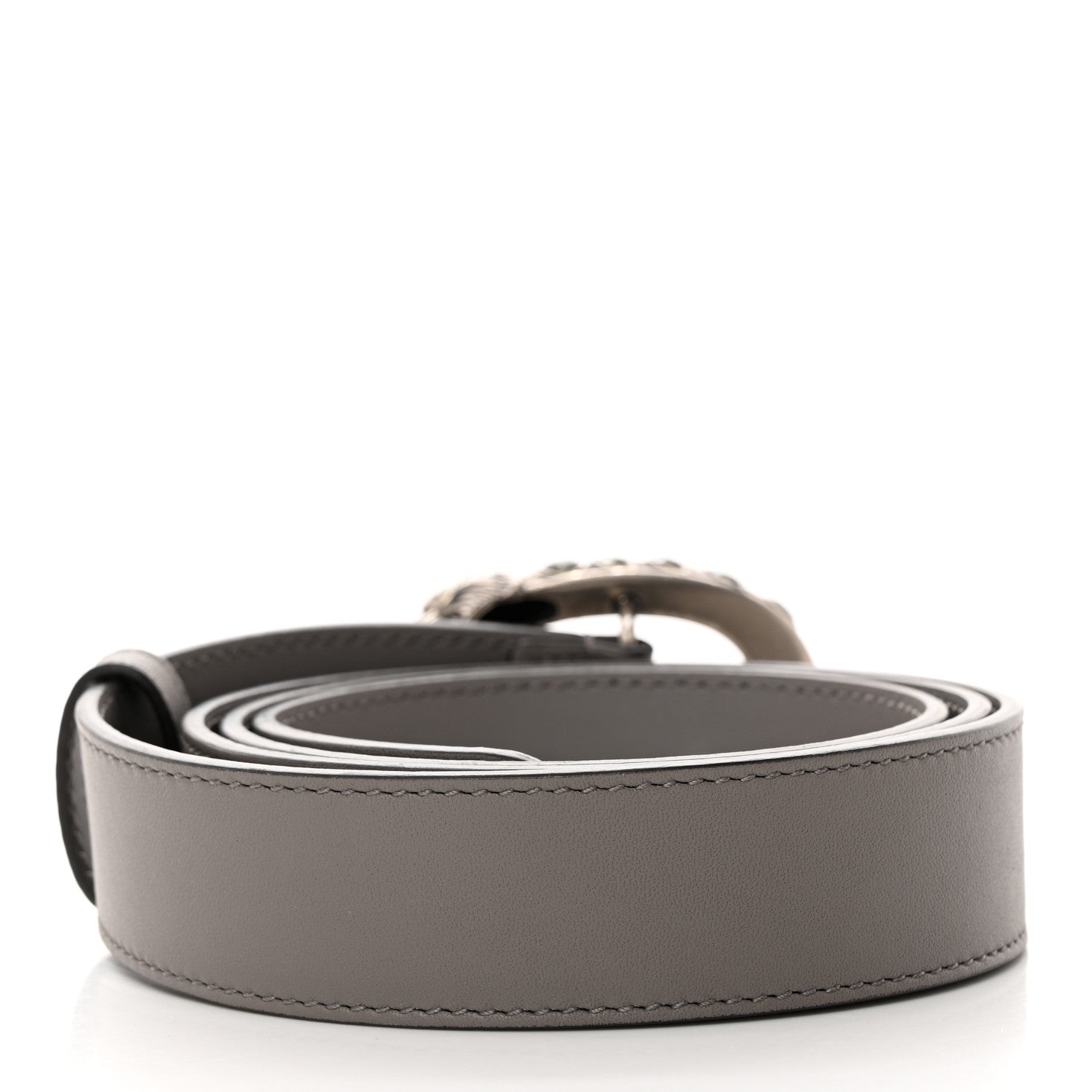 Gucci Moon Calfskin Crystal Dionysus 30mm Belt 95 38 Grey 2 of 5