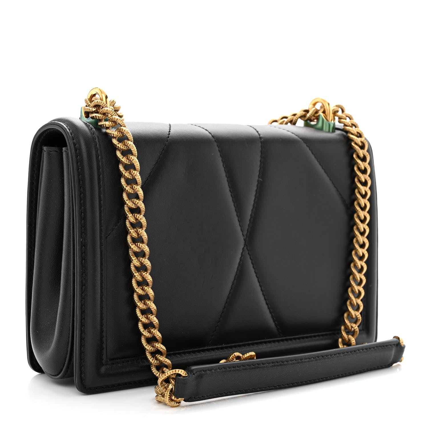 Dolce & Gabbana Calfskin Medium Devotion Crossbody Bag Black 3 of 12