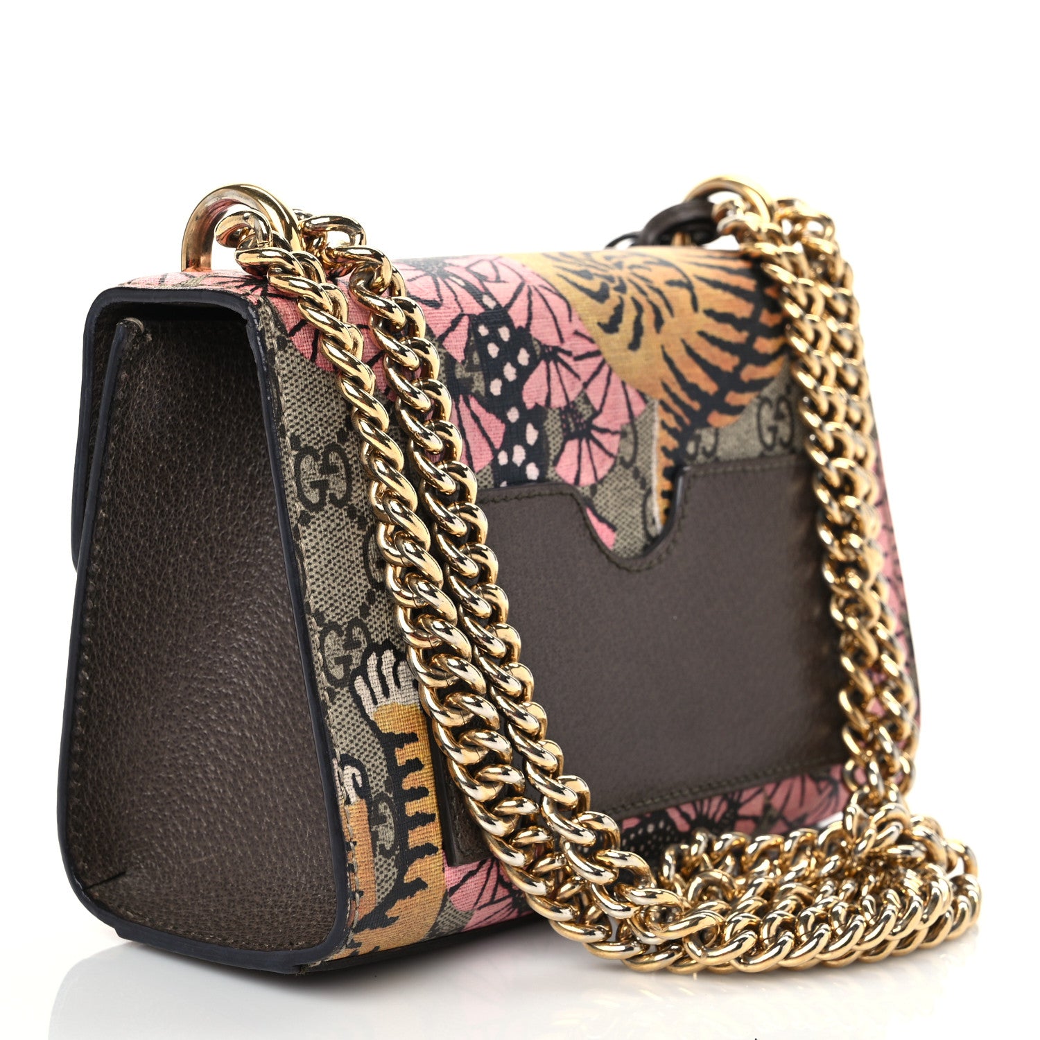 Gucci GG Supreme Monogram Bengal Small Padlock Shoulder Bag Beige Pink 3 of 10