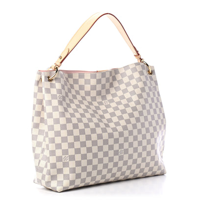 Louis Vuitton Damier Azur Graceful MM Rose Ballerine 2 of 4