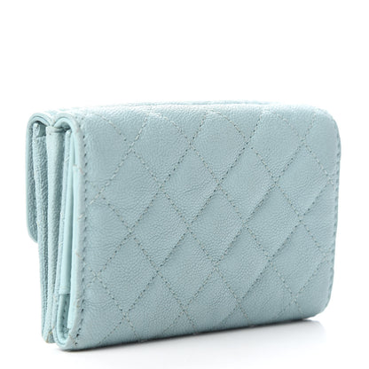 Chanel Caviar Quilted Small Boy Flap Wallet Light Blue 3 of 8