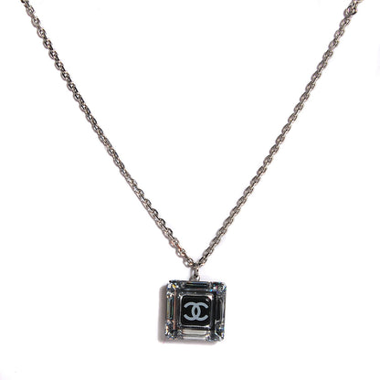Chanel Crystal CC Square Charm Necklace 1 of 6