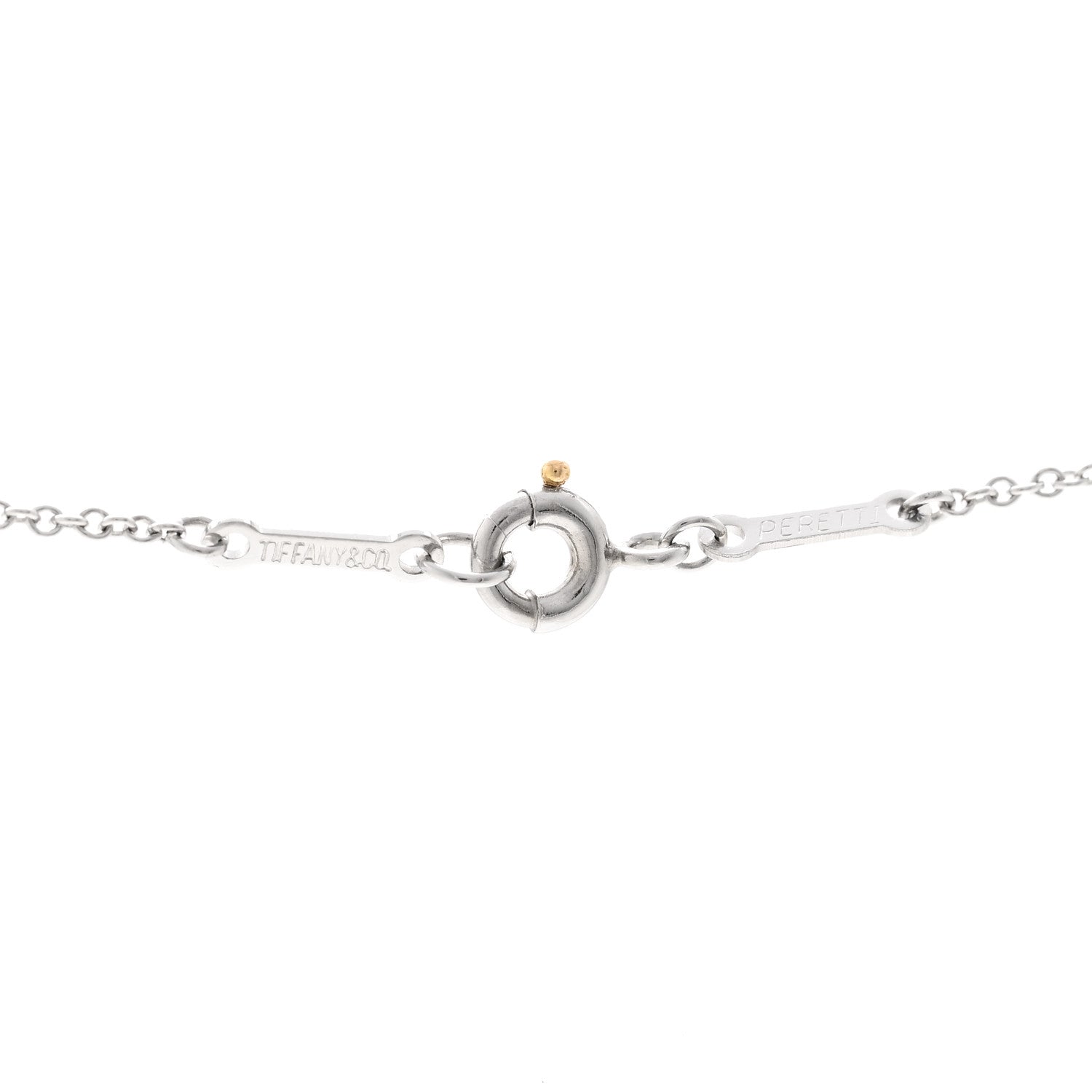 Tiffany Platinum Diamond .05ct Elsa Peretti Diamonds by the Yard Pendant Necklace 4 of 5