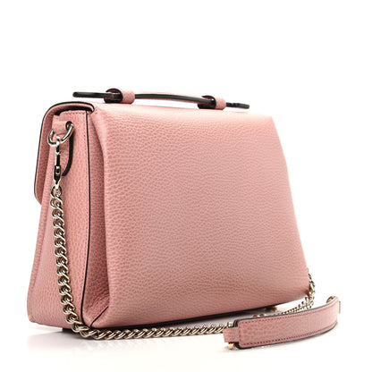 Gucci Dollar Calfskin Interlocking G Top Handle Shoulder Bag Soft Pink 3 of 9
