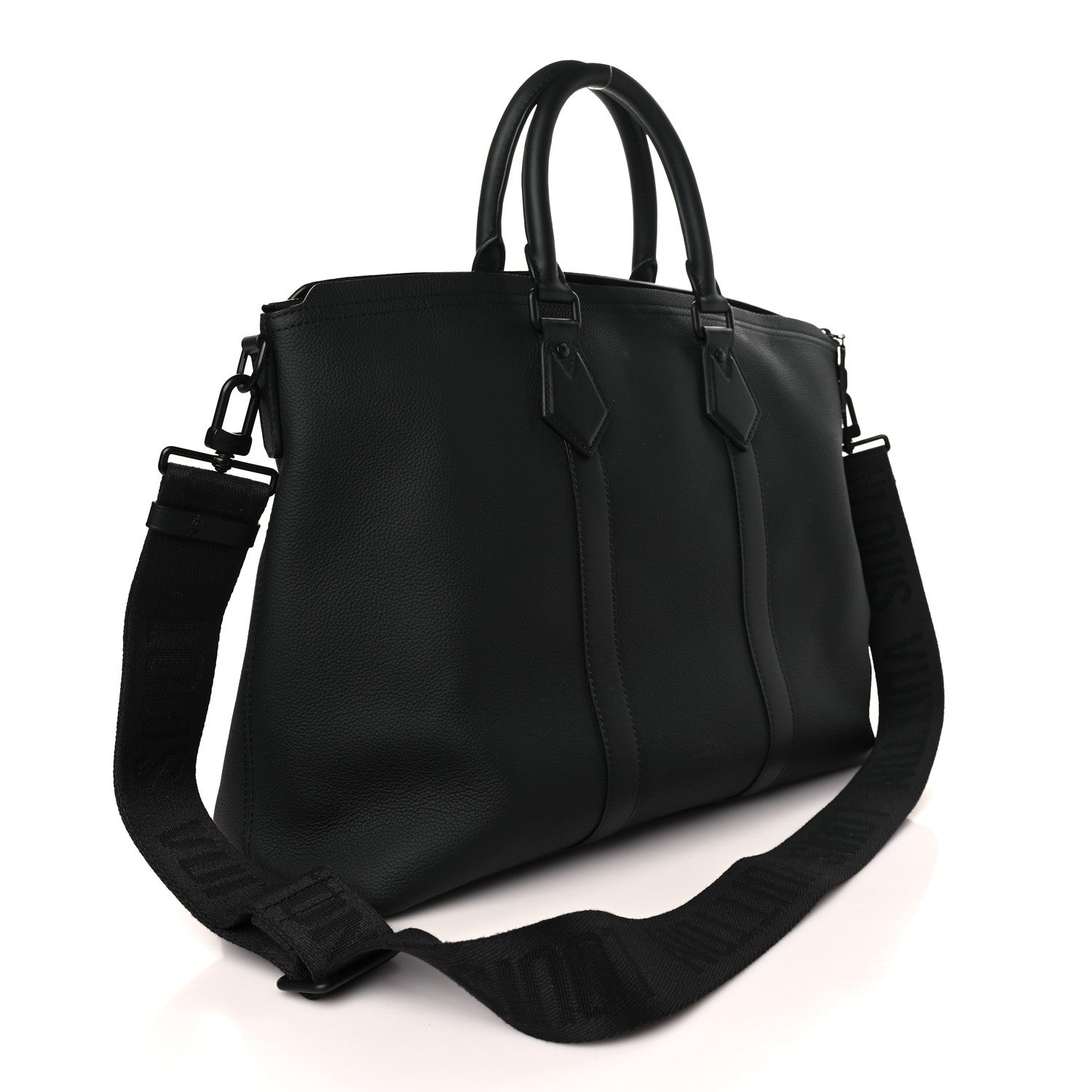 Louis Vuitton Calfskin Lockit Tote Black 3 of 8