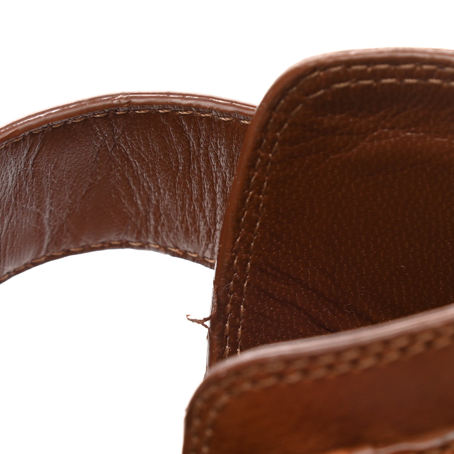 Louis Vuitton Calfskin Monogram Passenger Sandals 37.5 Cognac 8 of 8