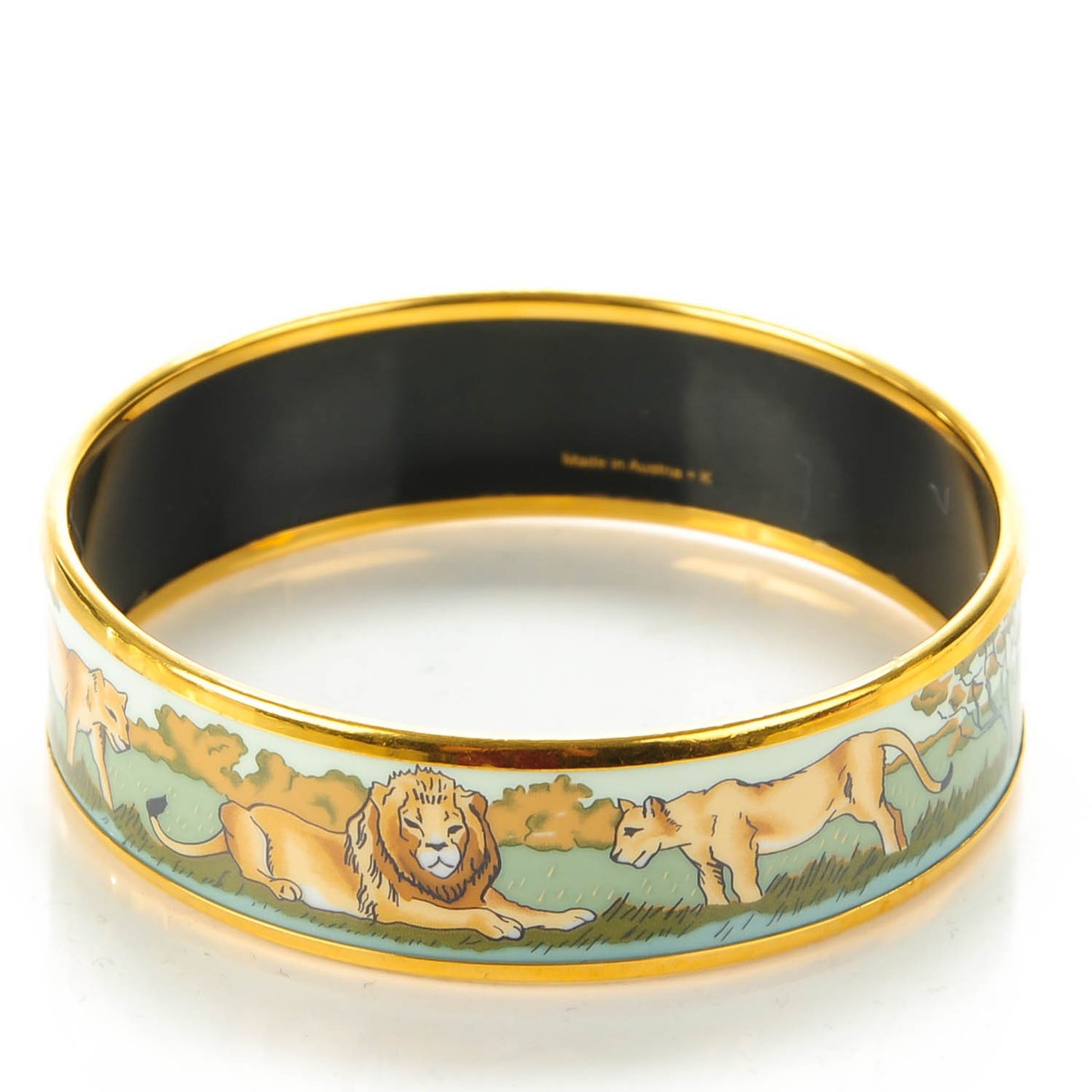 Enamel Printed Wide Lions Bracelet 65