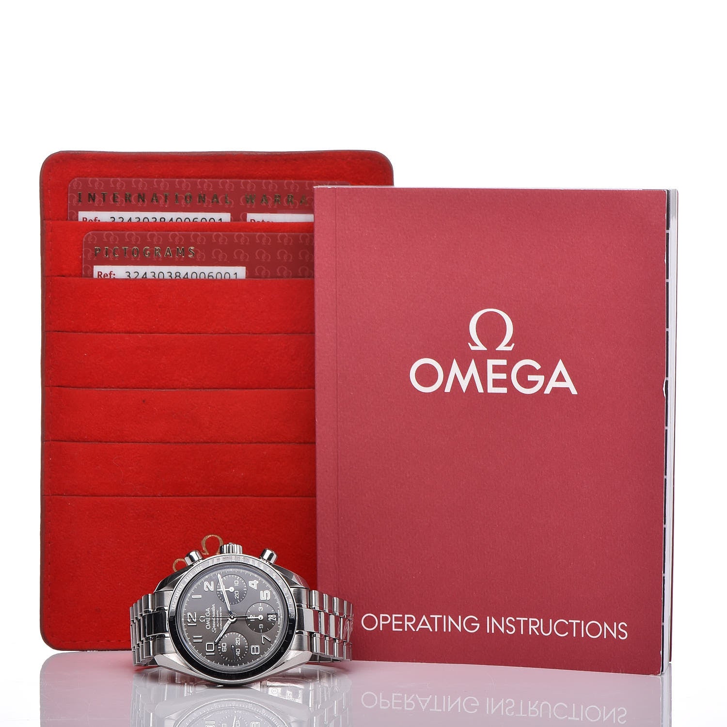 Omega Stainless Steel 38mm Speedmaster Date Chronograph Automatic Watch Grey 324.30.38.40.06.001 9 of 9
