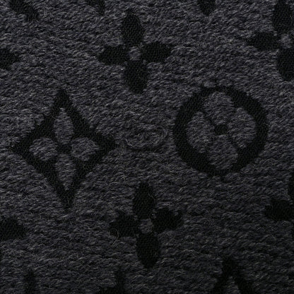 Louis Vuitton Wool Monogram Classic Scarf Charcoal Grey 4 of 4
