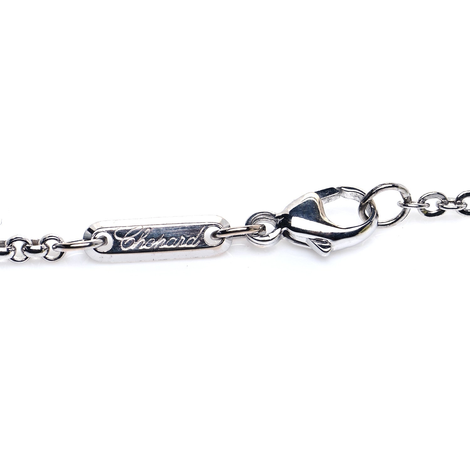 Chopard 18K Yellow White Gold Diamond Chrome Necklace 4 of 8