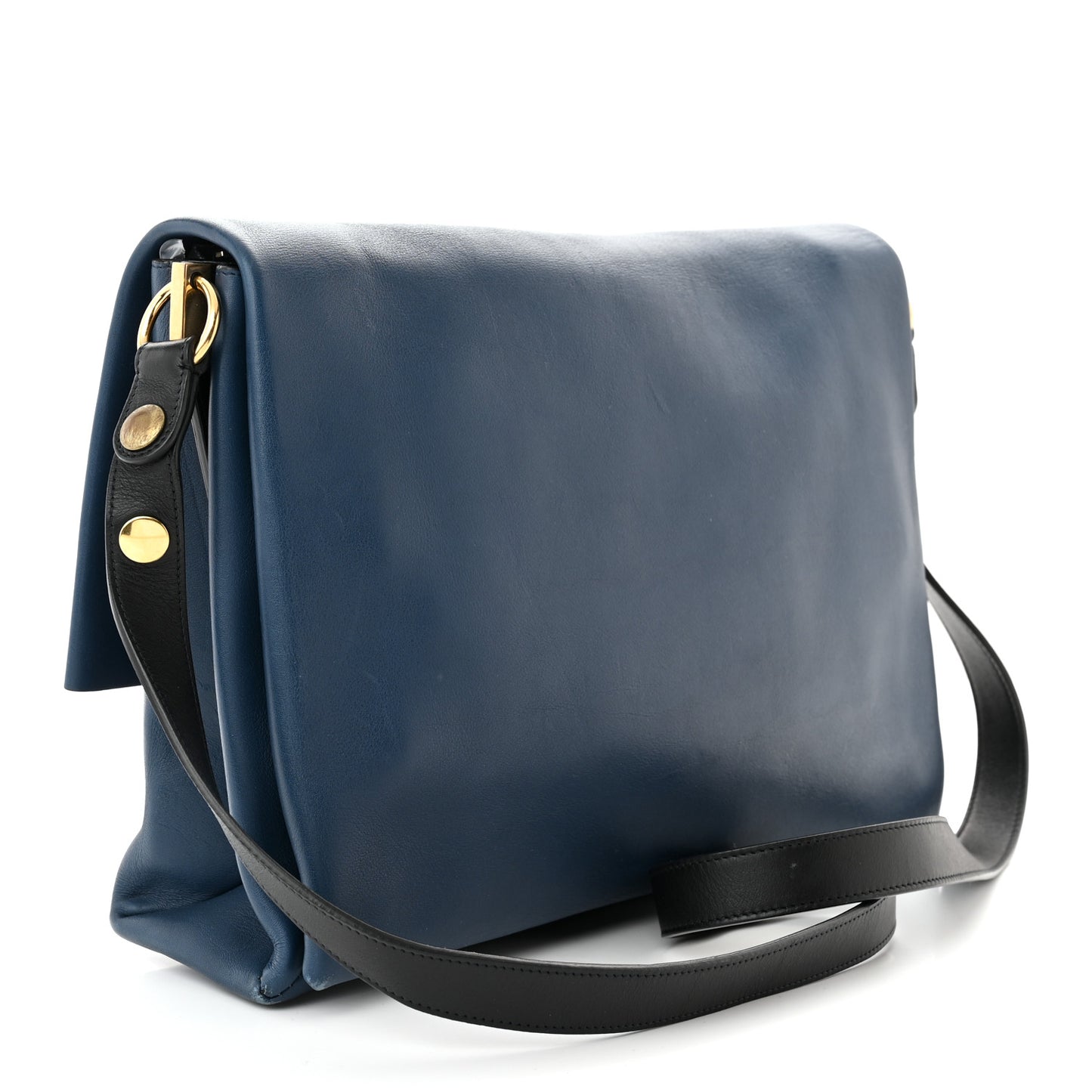 Smooth Calfskin Blade Flap Navy