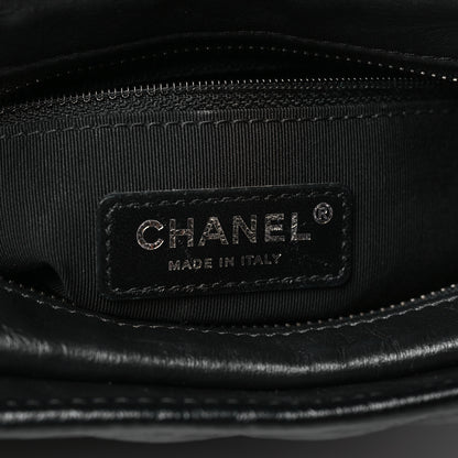 Chanel Aged Calfskin Chevron Quilted Small Gabrielle Hobo Black So Black 6 of 10