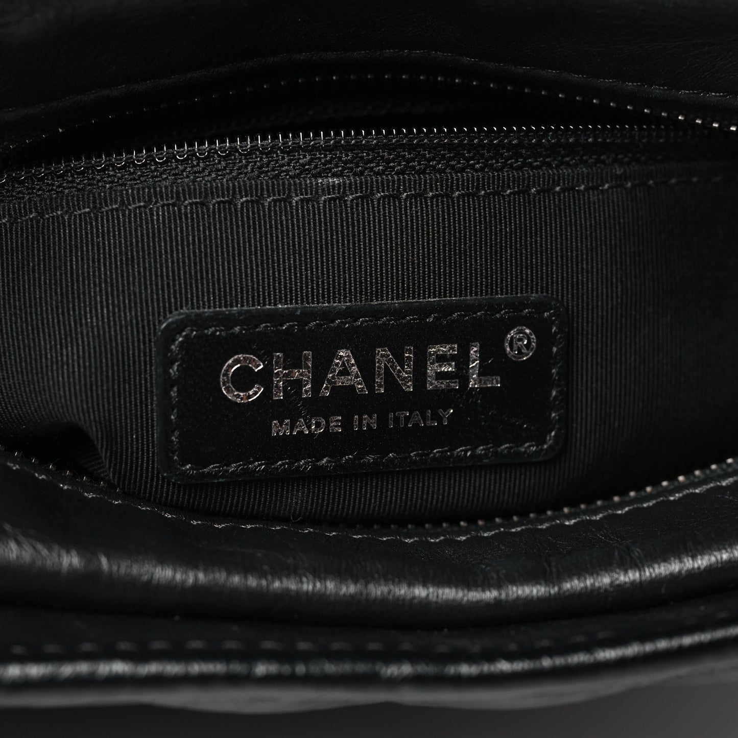 Aged Calfskin Chevron Quilted Small Gabrielle Hobo So Black