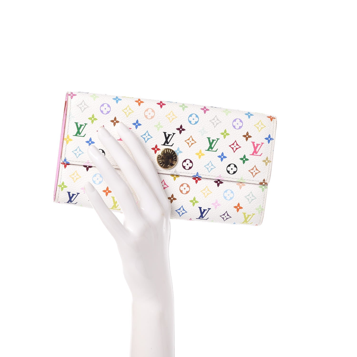 Louis Vuitton Monogram Multicolor Sarah Wallet Black 2 of 8