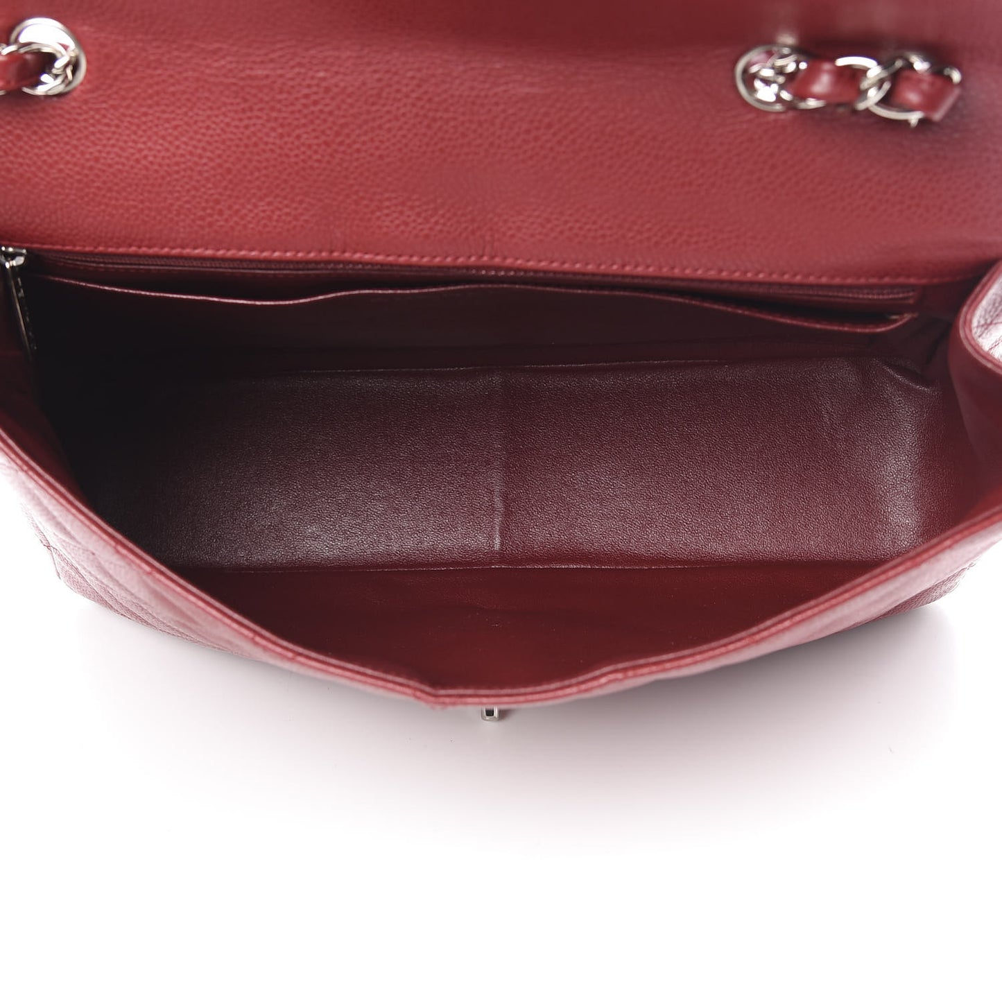 Caviar Quilted Jumbo Single Flap Red