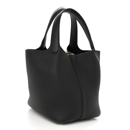 Hermes Taurillon Clemence Picotin Lock 18 PM Black 3 of 11