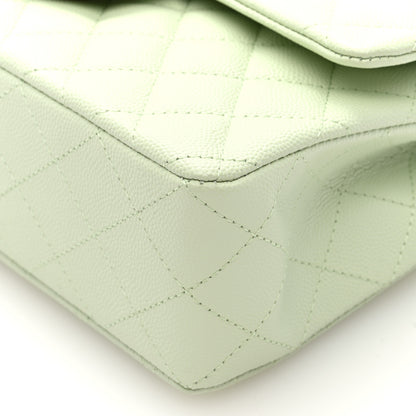 Chanel Caviar Quilted Small Double Flap Light Green 10 of 10