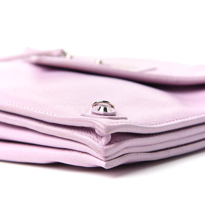 Balenciaga Calfskin Papier Mini Triple Crossbody Rose Orchid 8 of 9