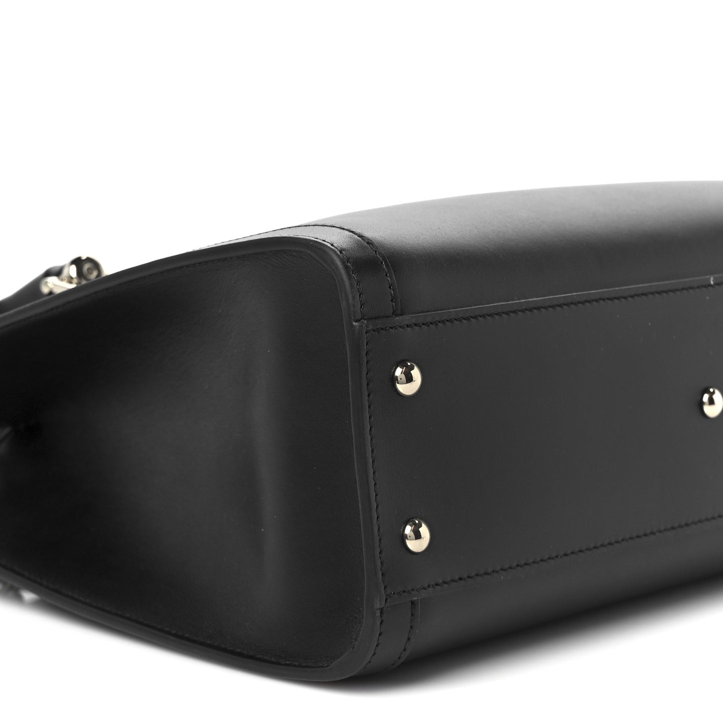 Sweetbread Calfskin Medium Diana Tote Bag Black