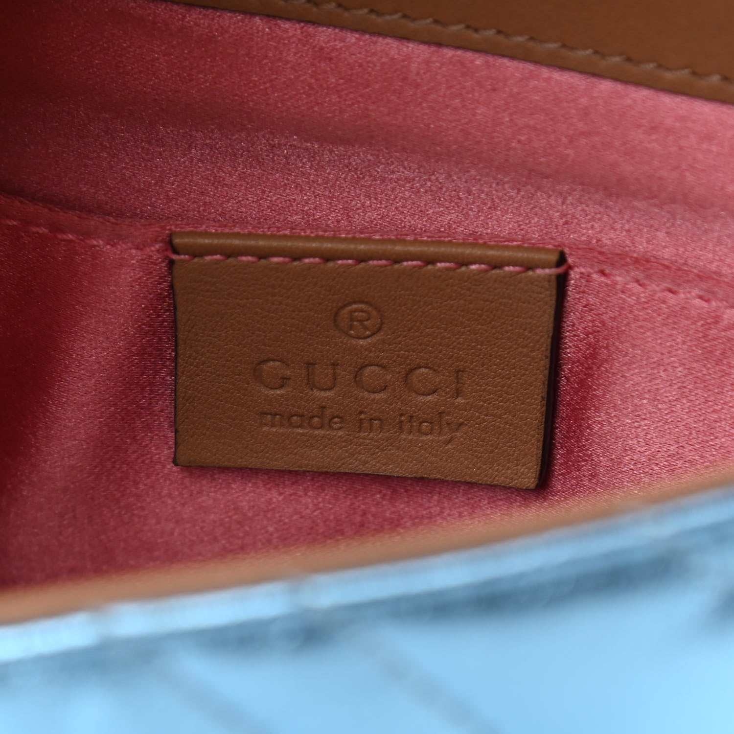 Gucci Metallic Nappa Matelasse Broadway Shoulder Bag Cielo 6 of 11