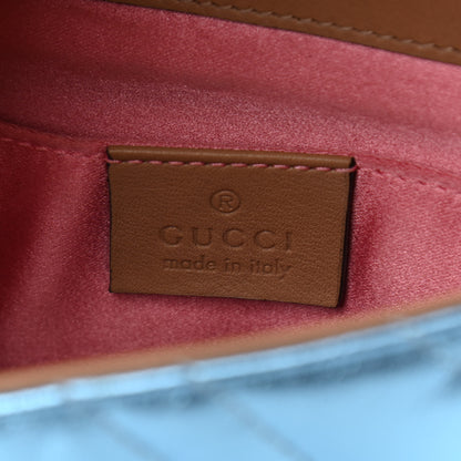 Gucci Metallic Nappa Matelasse Broadway Shoulder Bag Cielo 6 of 11
