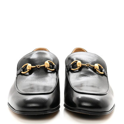 Gucci Goatskin Womens Horsebit Mid-Heel Loafers 39 Black 3 of 8