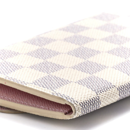 Louis Vuitton Damier Azur Emilie Wallet Rose Ballerine 10 of 11