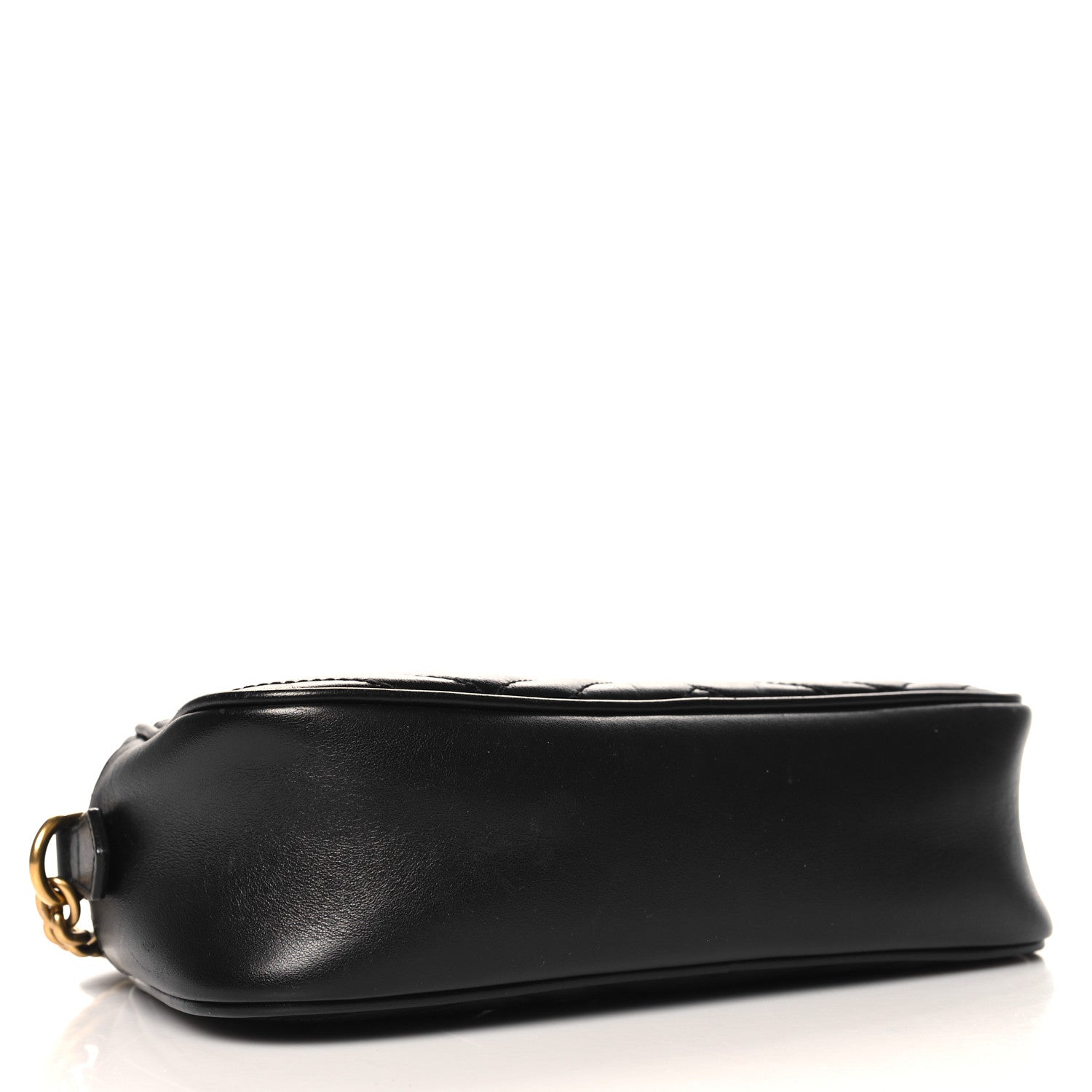 Gucci Calfskin Matelasse Small GG Marmont Chain Shoulder Bag Black 4 of 11