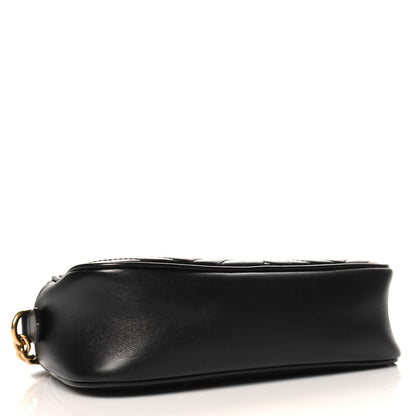 Gucci Calfskin Matelasse Small GG Marmont Chain Shoulder Bag Black 4 of 11