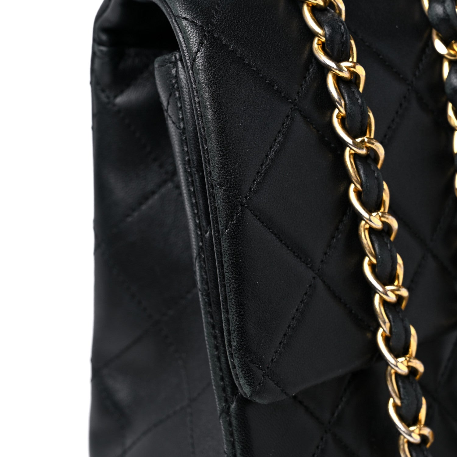 Chanel Lambskin Quilted XL Jumbo Single Flap Black 16 of 17
